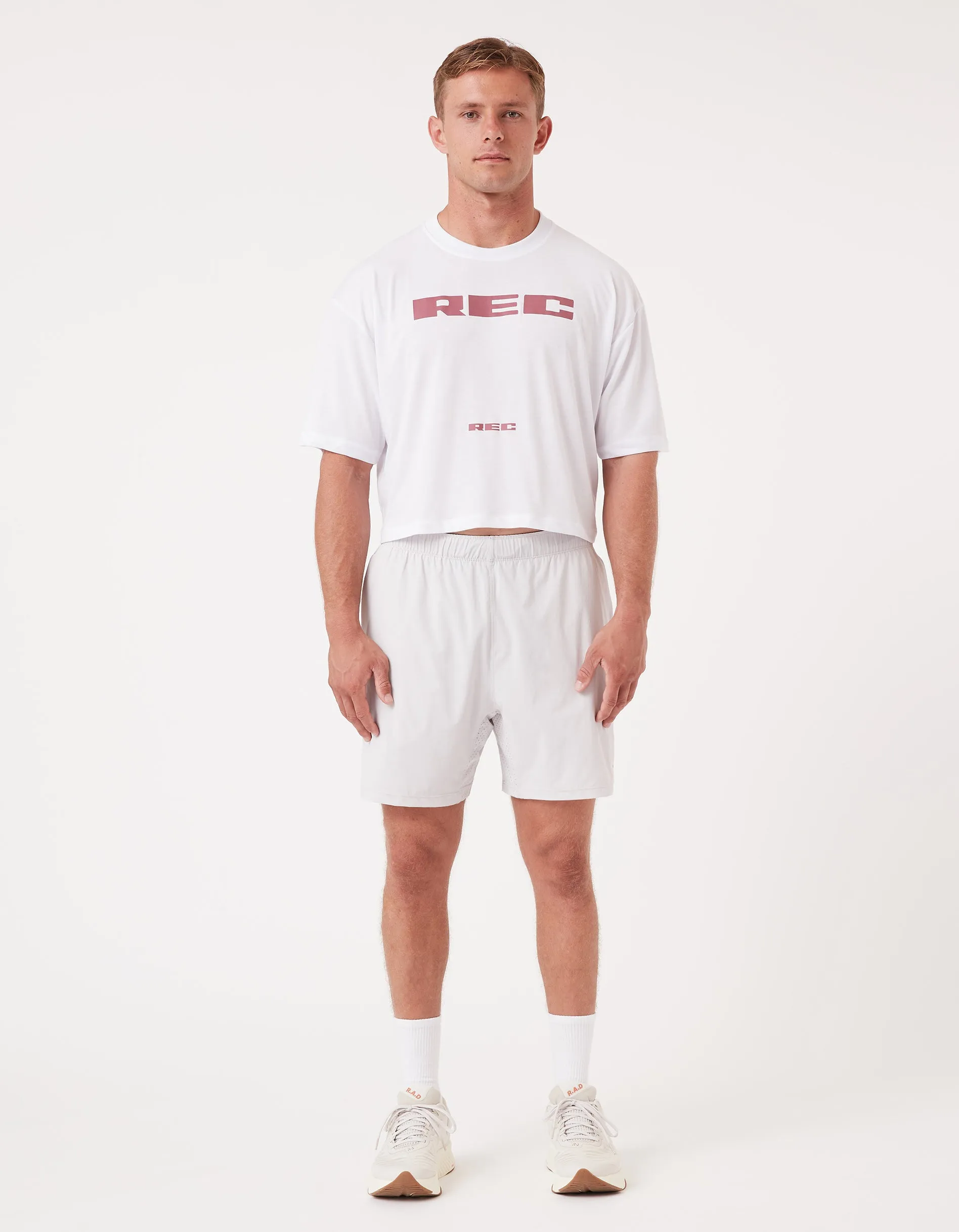 Mens Oxy Float Crop = Tee White