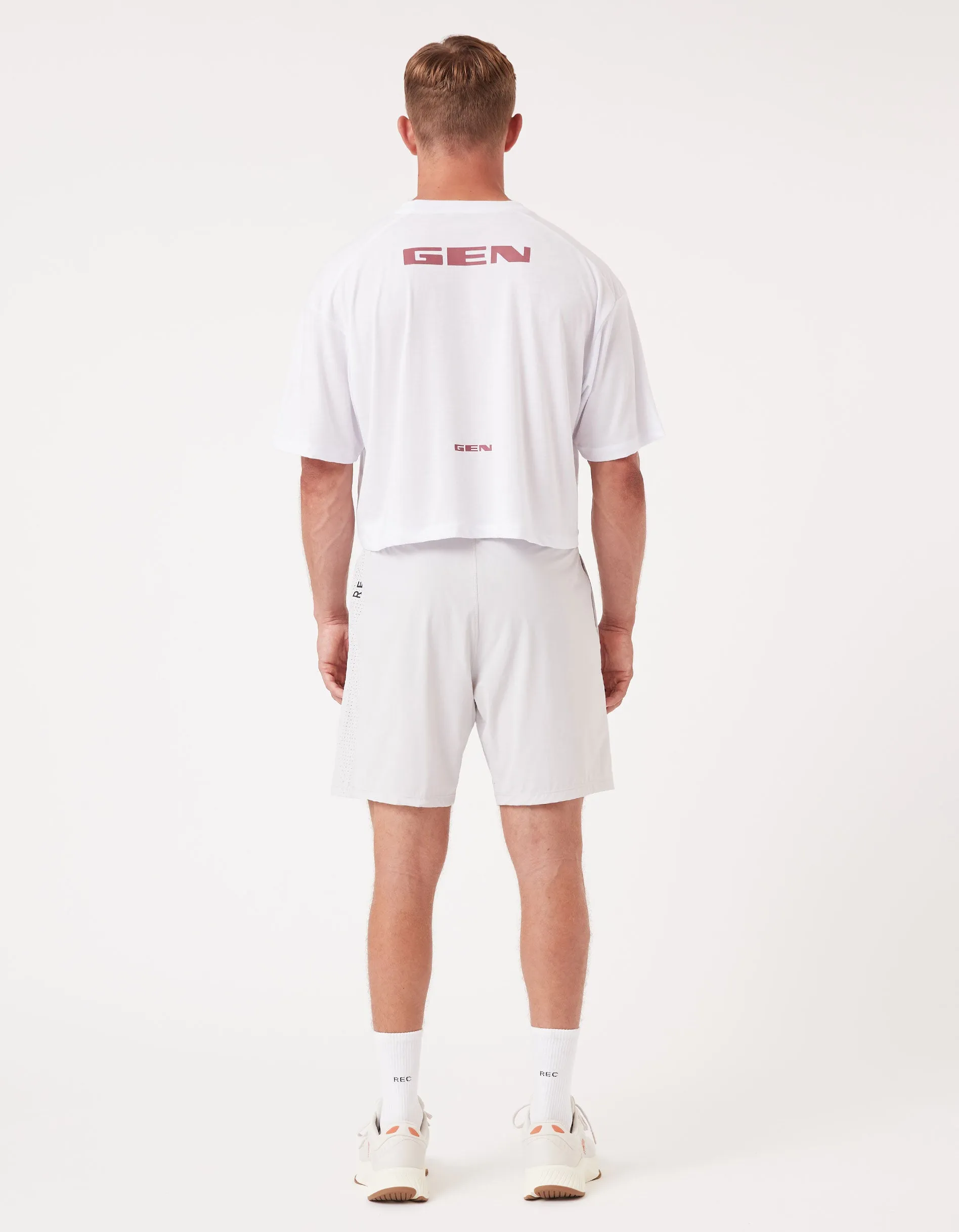 Mens Oxy Float Crop = Tee White