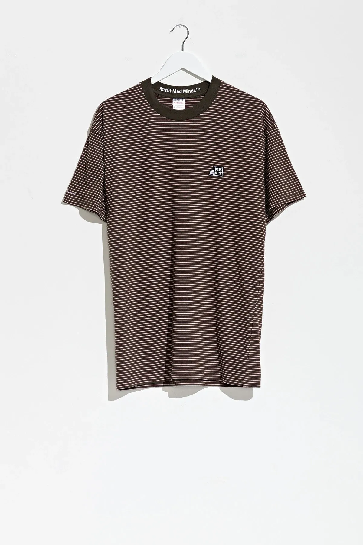 MISFIT CLUB DATES STRIPE TEE - COAL