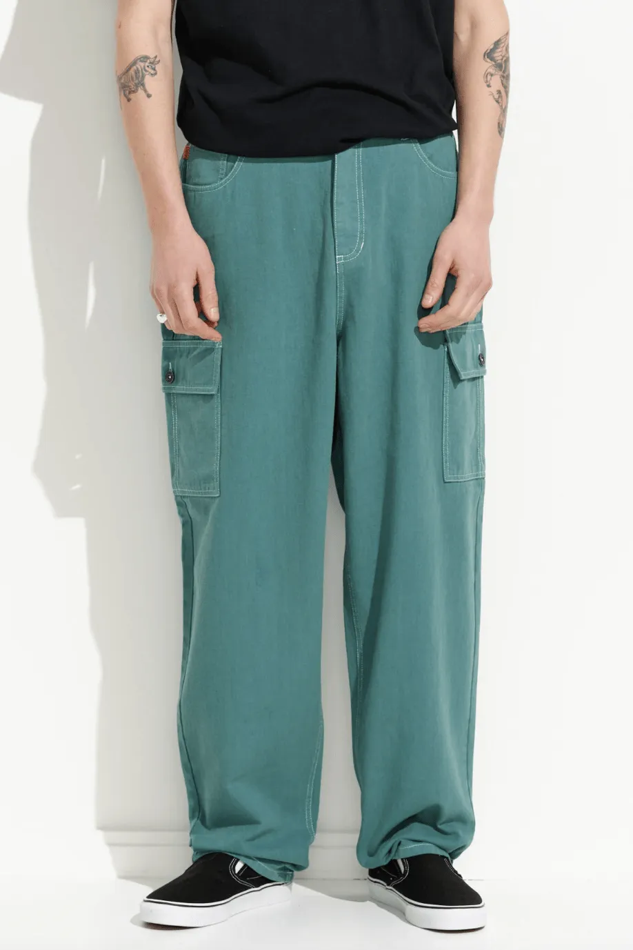 MISFIT EAST MASH PANT -  STORM GREEN