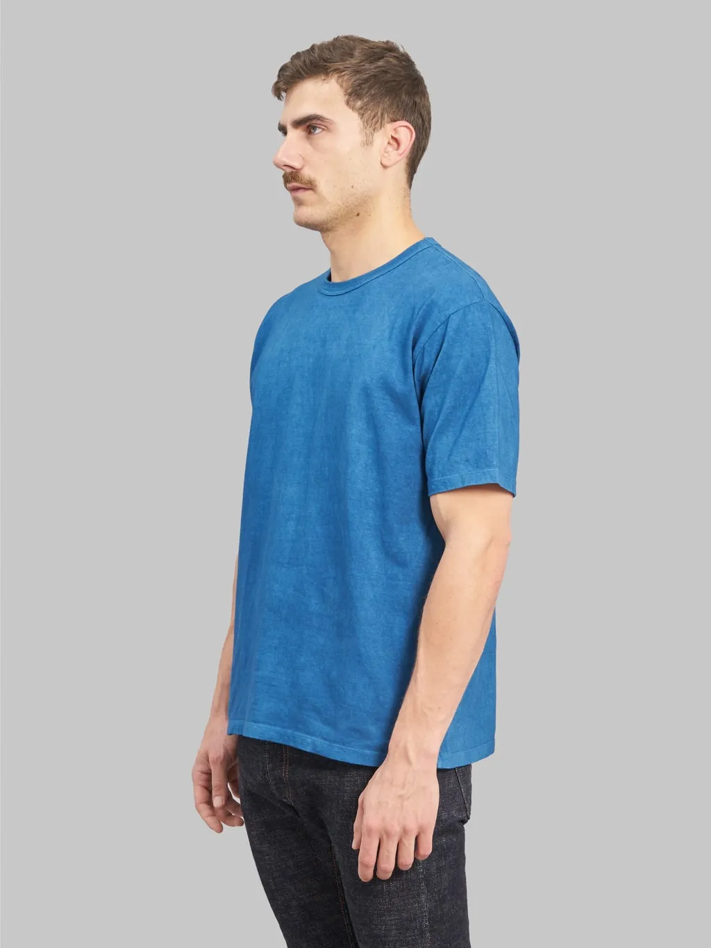 Momotaro MXTS1004 Natural Indigo Hand Dyed T-shirt