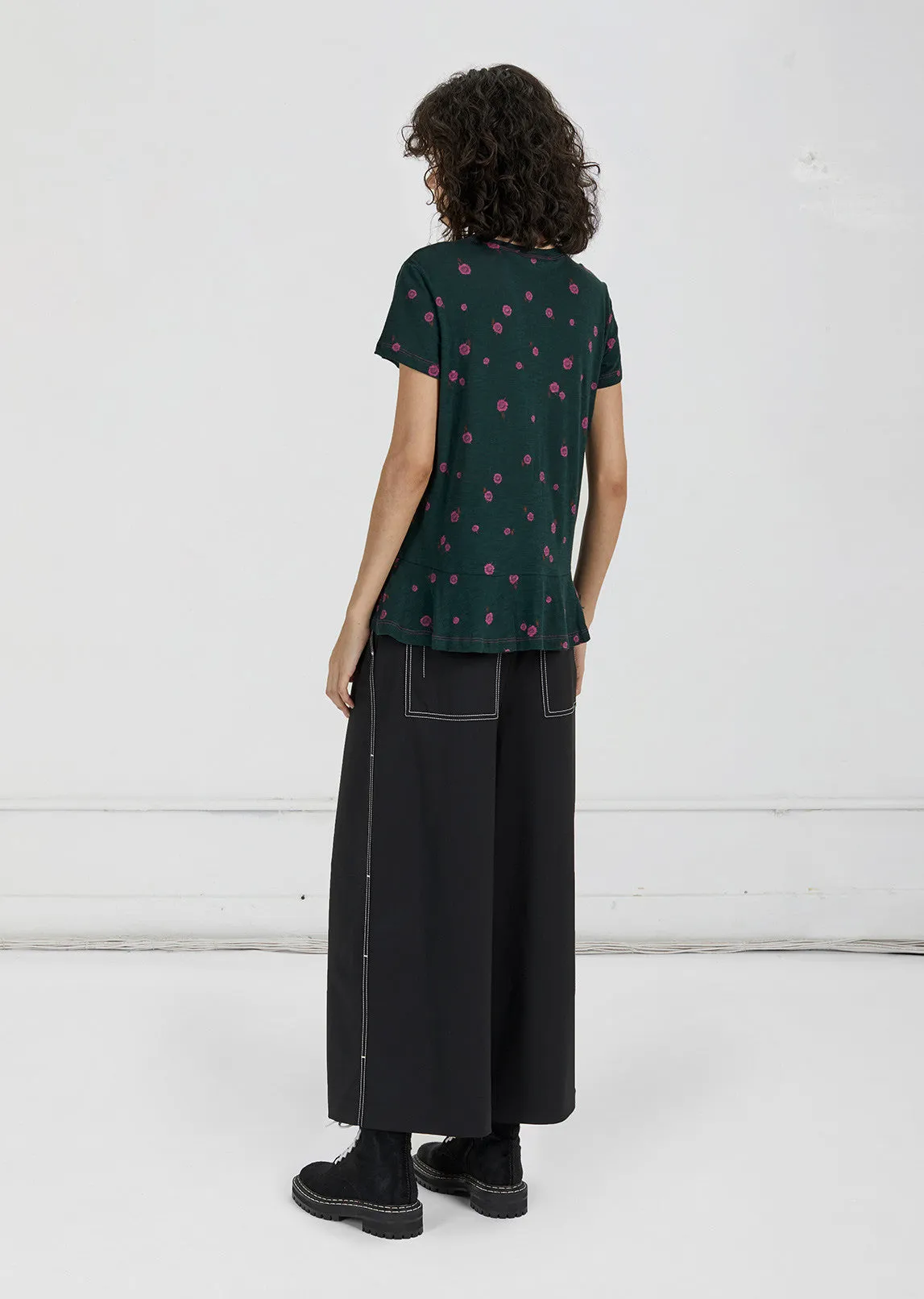 Printed Asymmetric T-Shirt