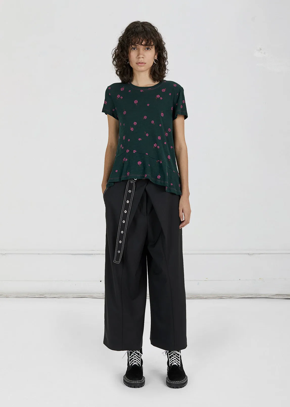 Printed Asymmetric T-Shirt