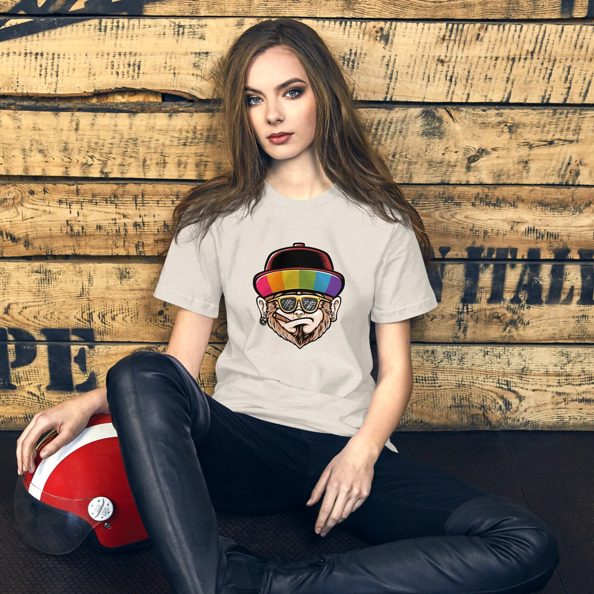 Rainbow Hat Monkey T-Shirt