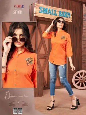 RAYON ORANGE WOMAN TOP
