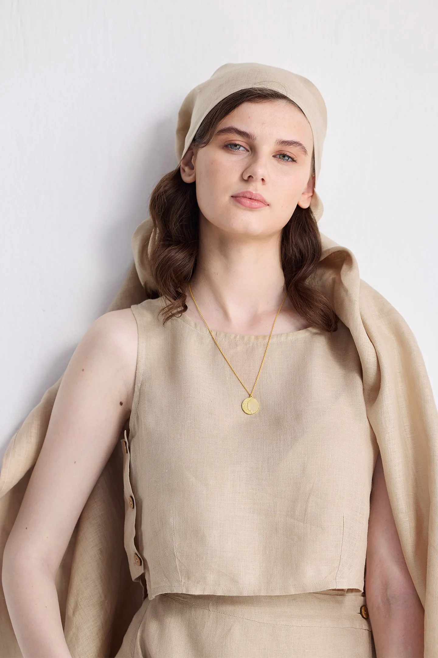 Reistor Boxy Crop Top in Neutral Beige | NEW COLLECTION