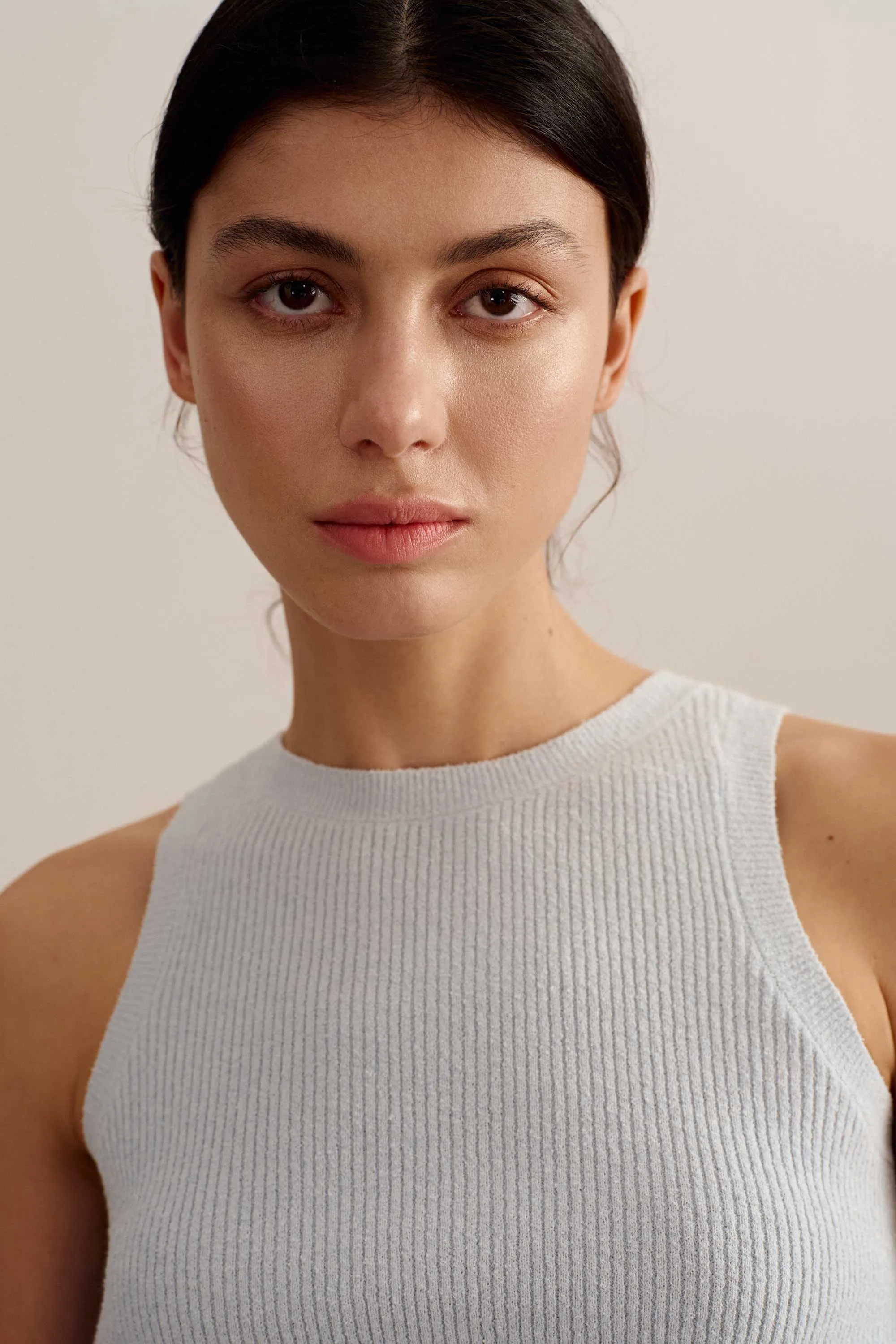 Ribbed Bouclé Tank