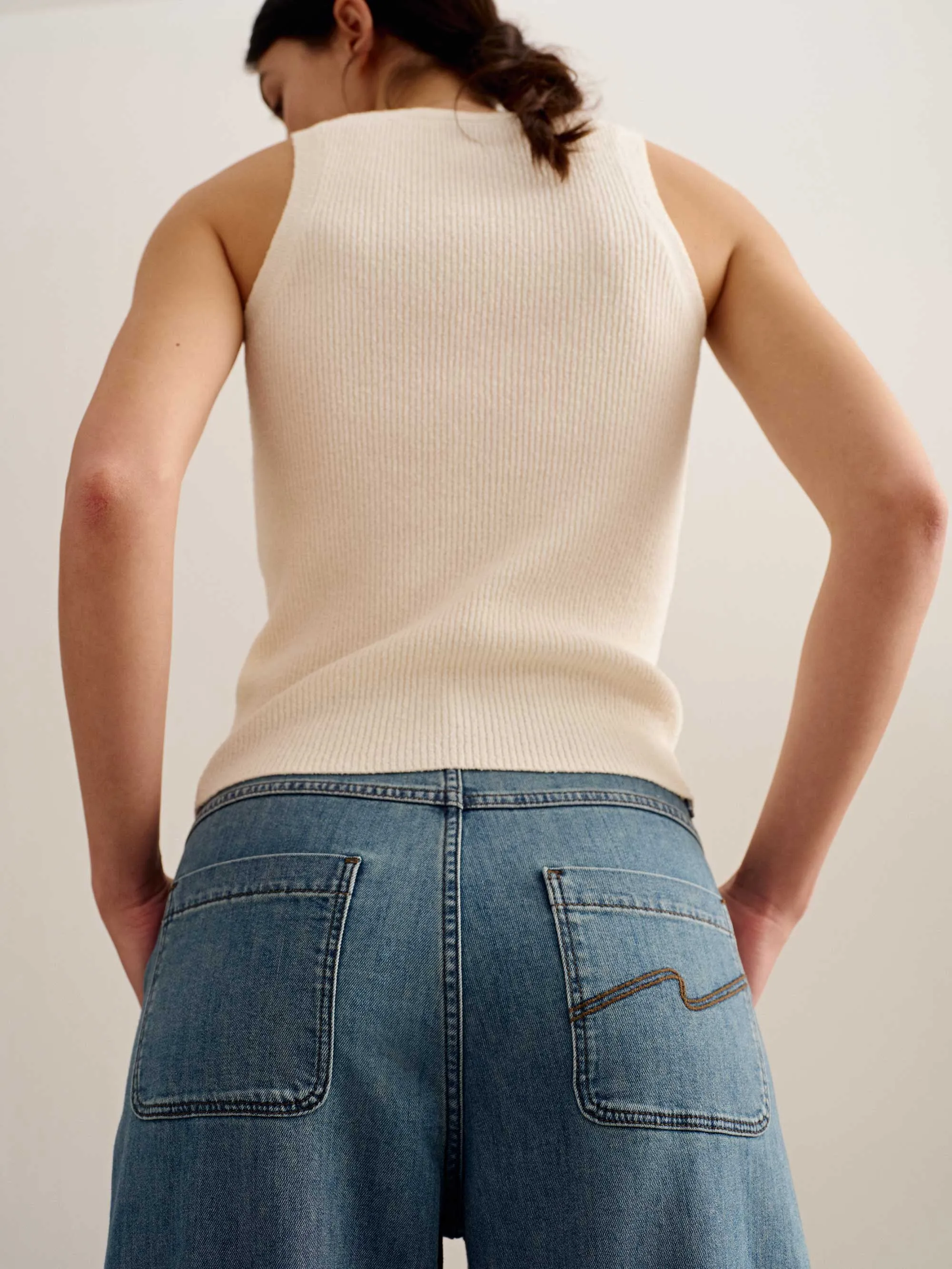Ribbed Bouclé Tank
