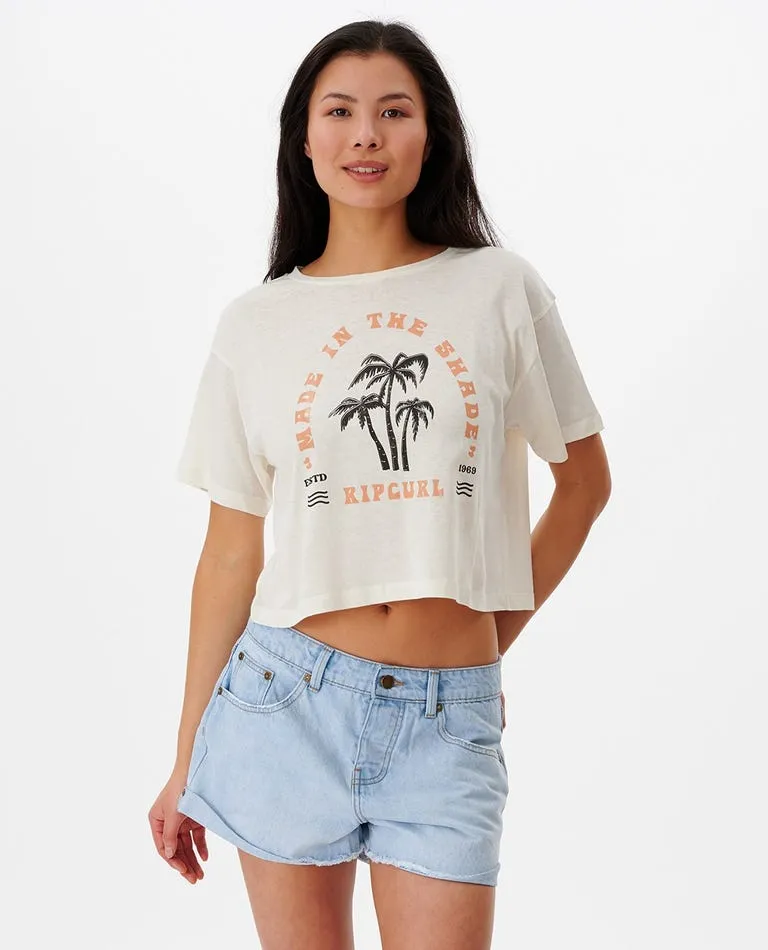 Rip Curl Havana Shade Crop Tee-Bone