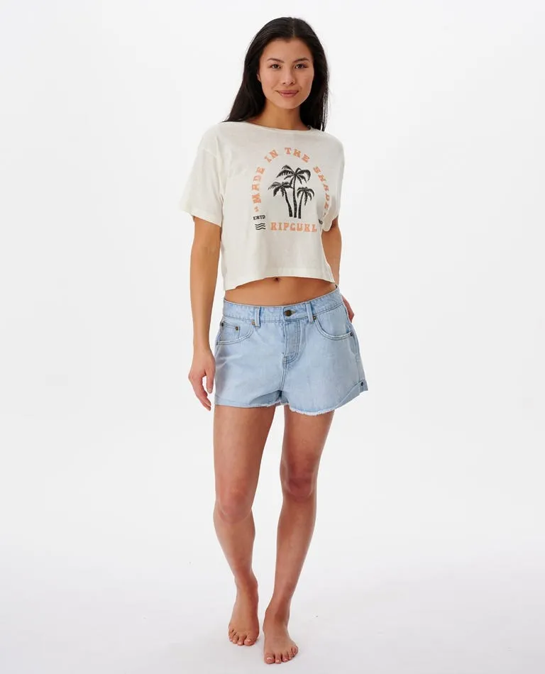 Rip Curl Havana Shade Crop Tee-Bone