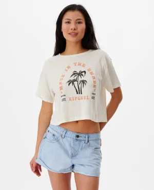 Rip Curl Havana Shade Crop Tee-Bone