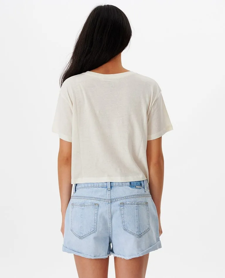 Rip Curl Havana Shade Crop Tee-Bone