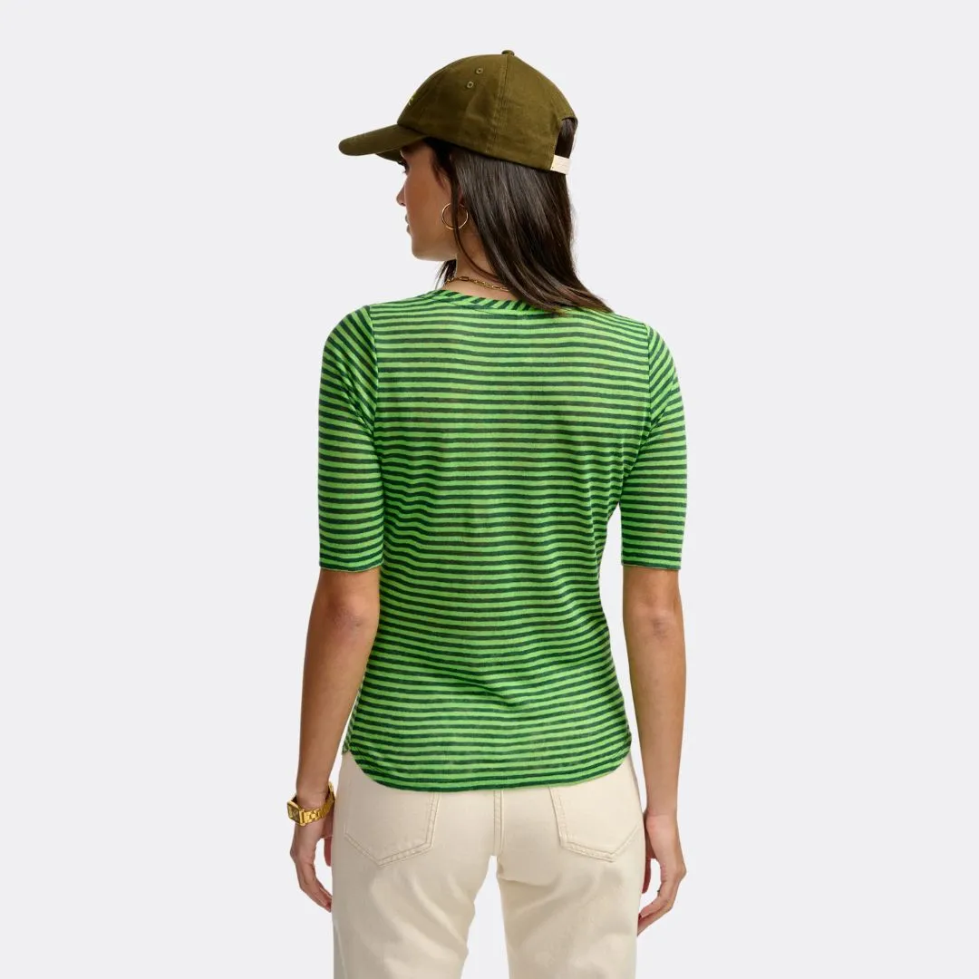 Seas Linen T-Shirt (Stripe B)