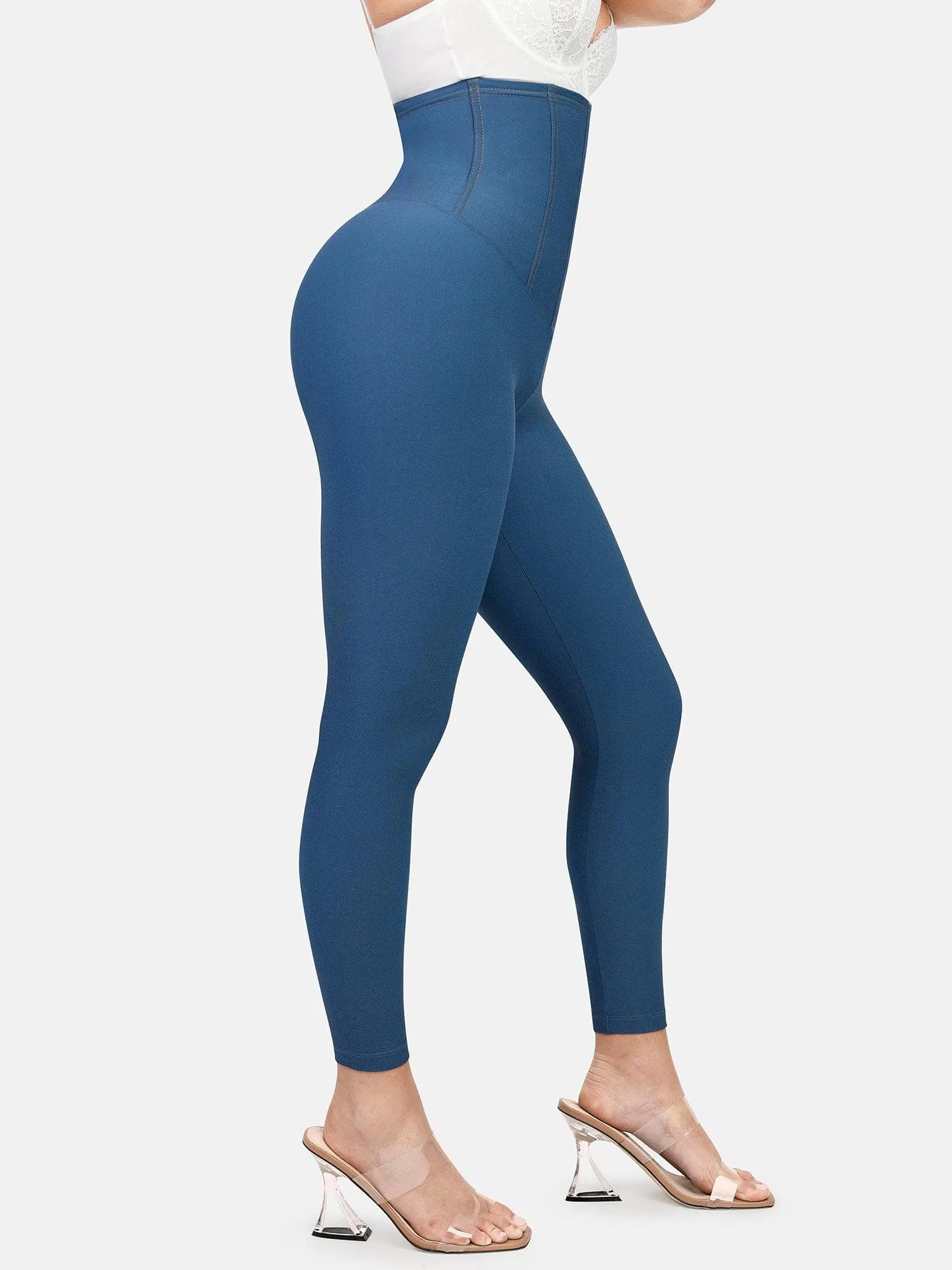 Shapewear High-Waist Tummy Control Denim Leggings For Insiders