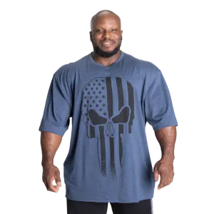 Skull Division Iron Tee, Sky Blue Melange