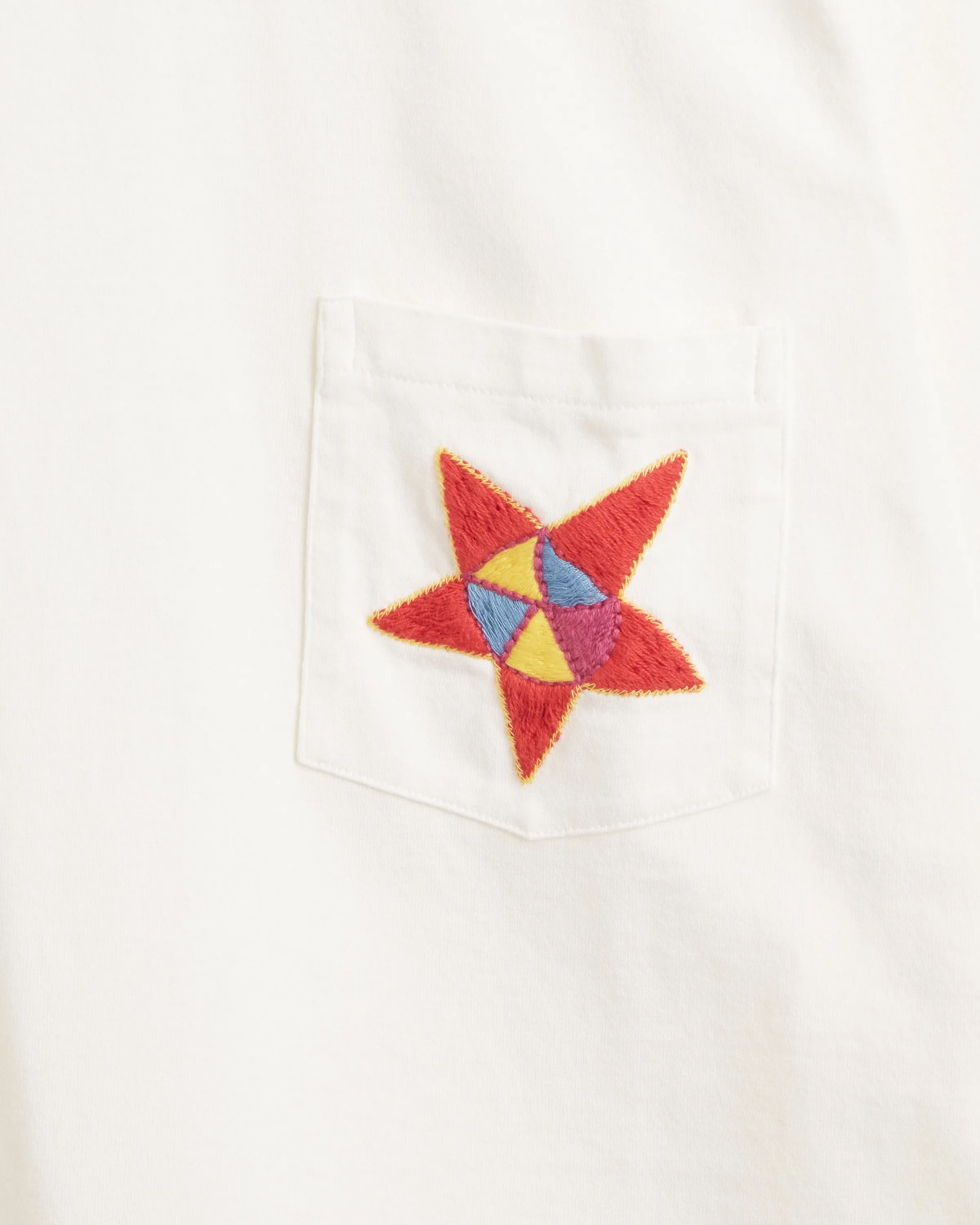 Star Pocket Tee - White