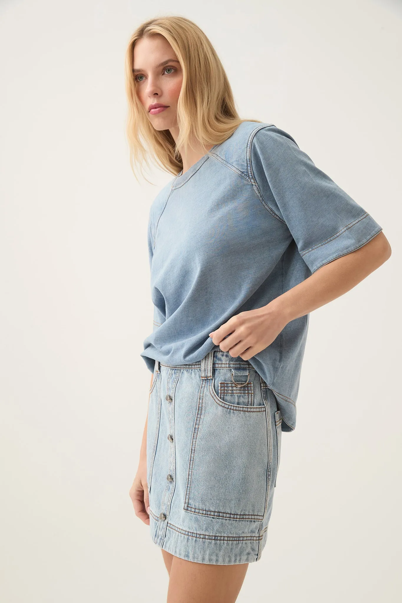 Surreal Denim Overdye Tee