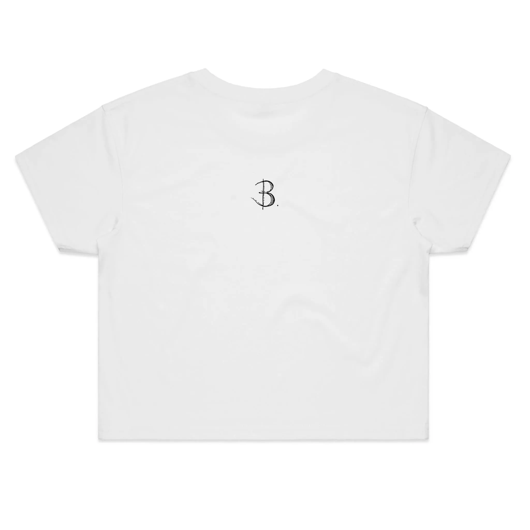 SWATCH CROP TOP TEE BLUE Butterfly Print Premium Sustainable Cotton - B. Streetwear