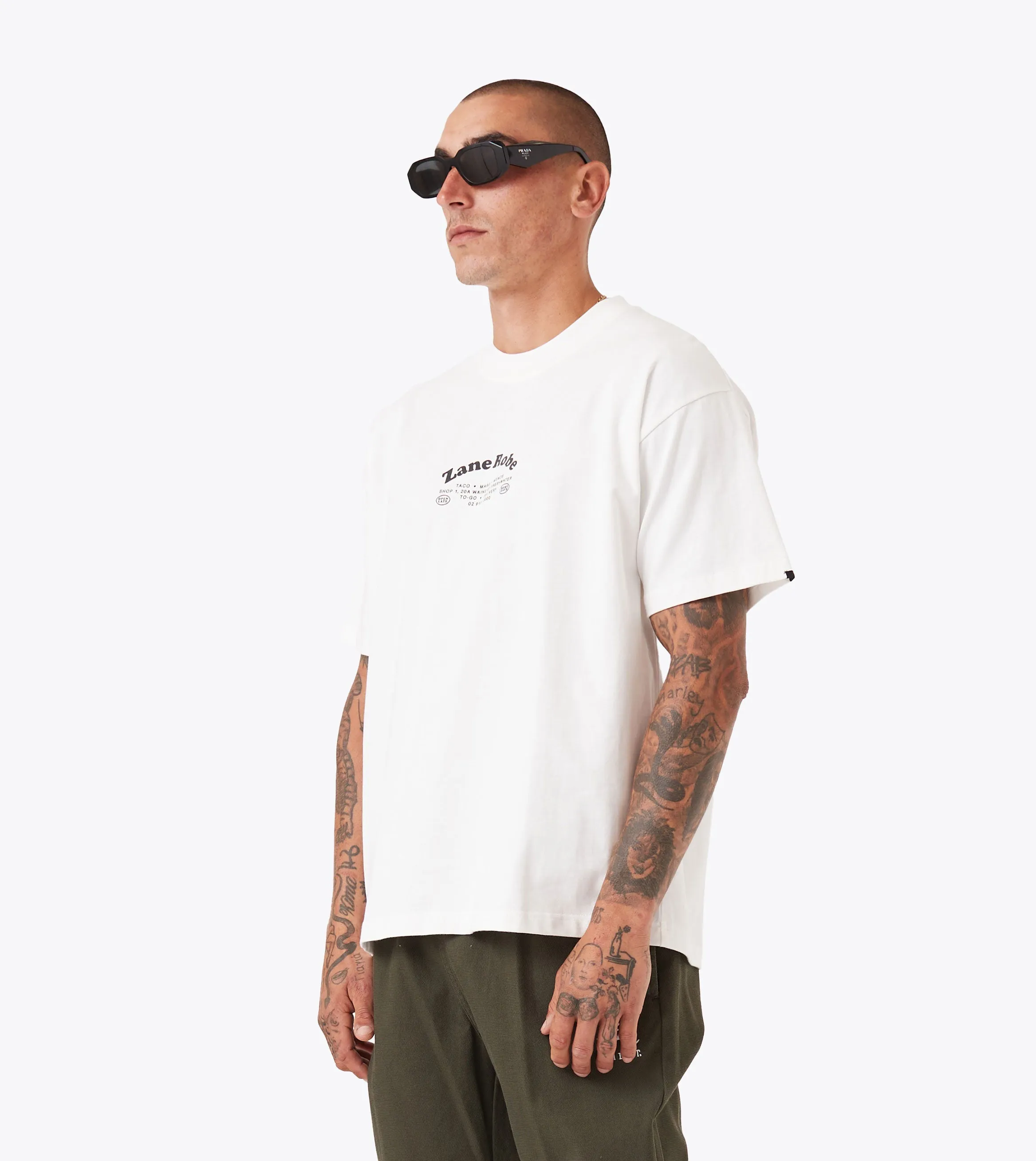 Taqueria Box Tee Vintage White