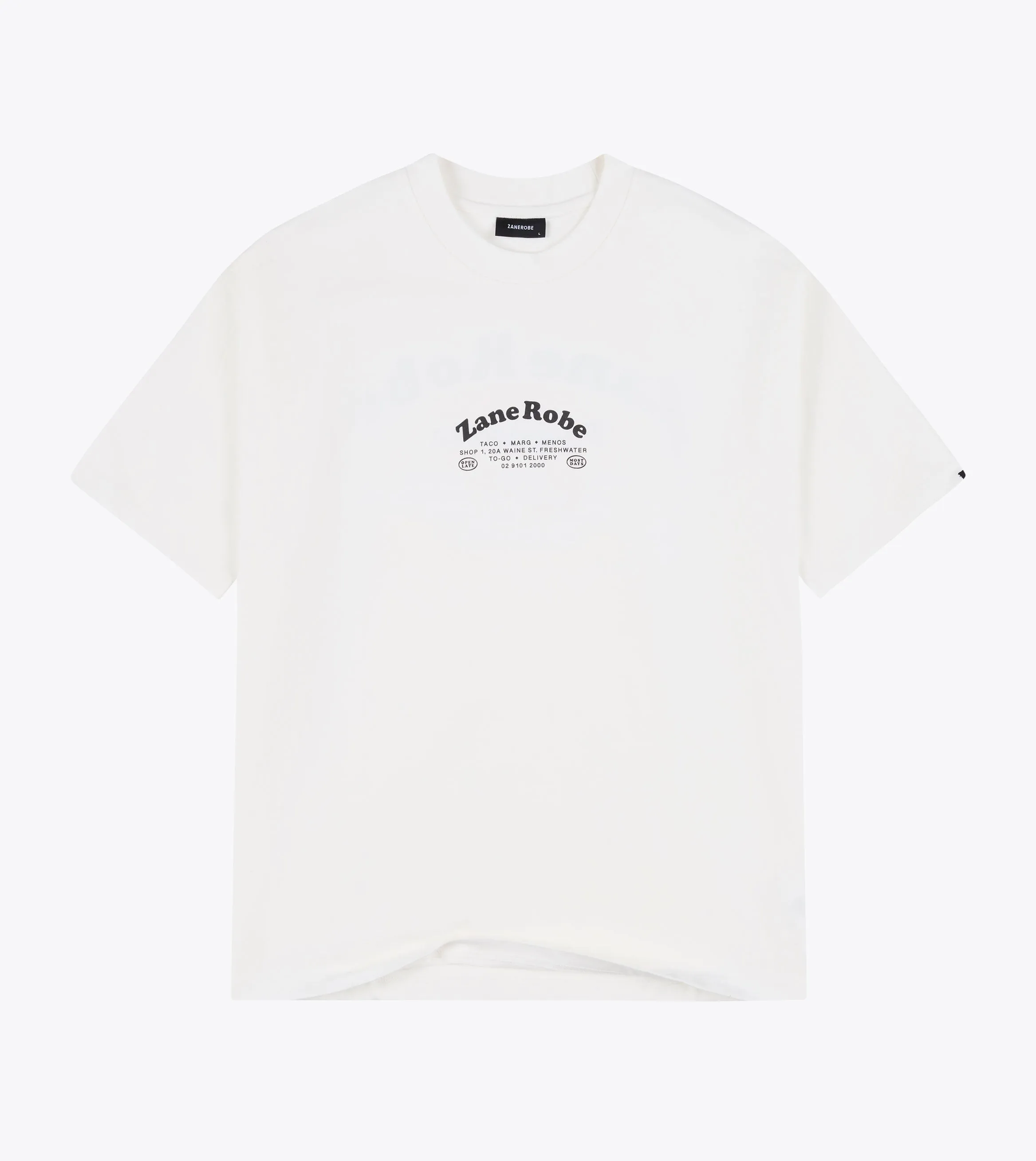 Taqueria Box Tee Vintage White