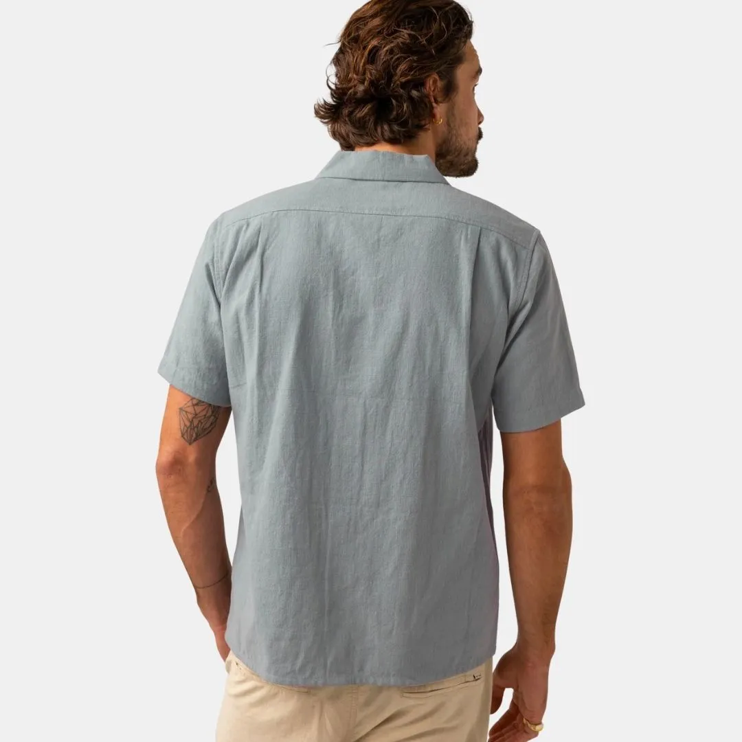 Textured Linen T-Shirt (Slate)