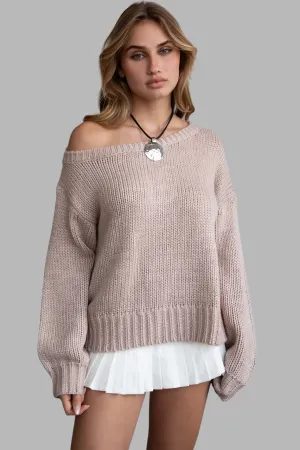 TIC TOC - "BRANDY" Ribbed Knit Sweater
