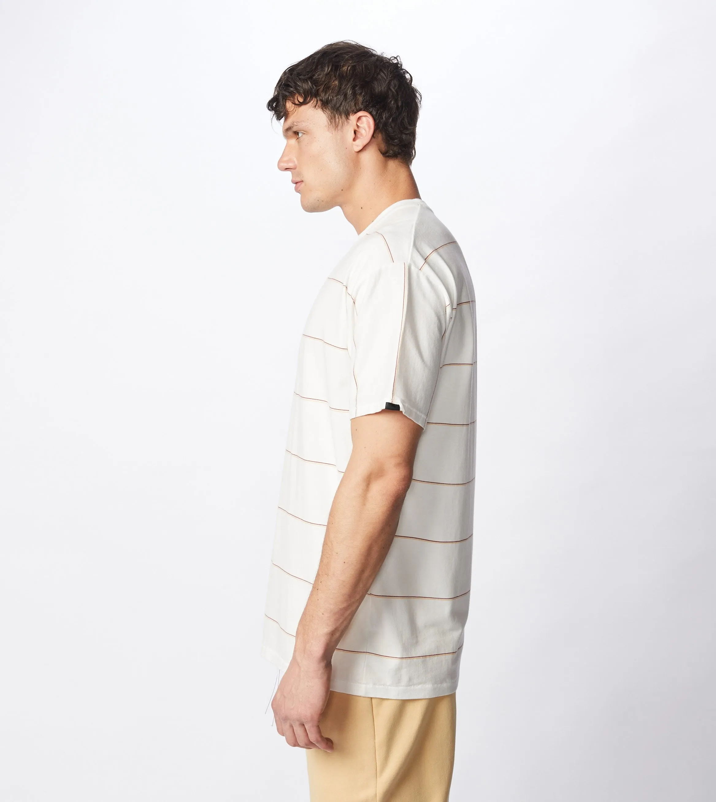 Tri-Stripe Box Tee Milk/Mango - Sale