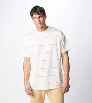 Tri-Stripe Box Tee Milk/Mango - Sale