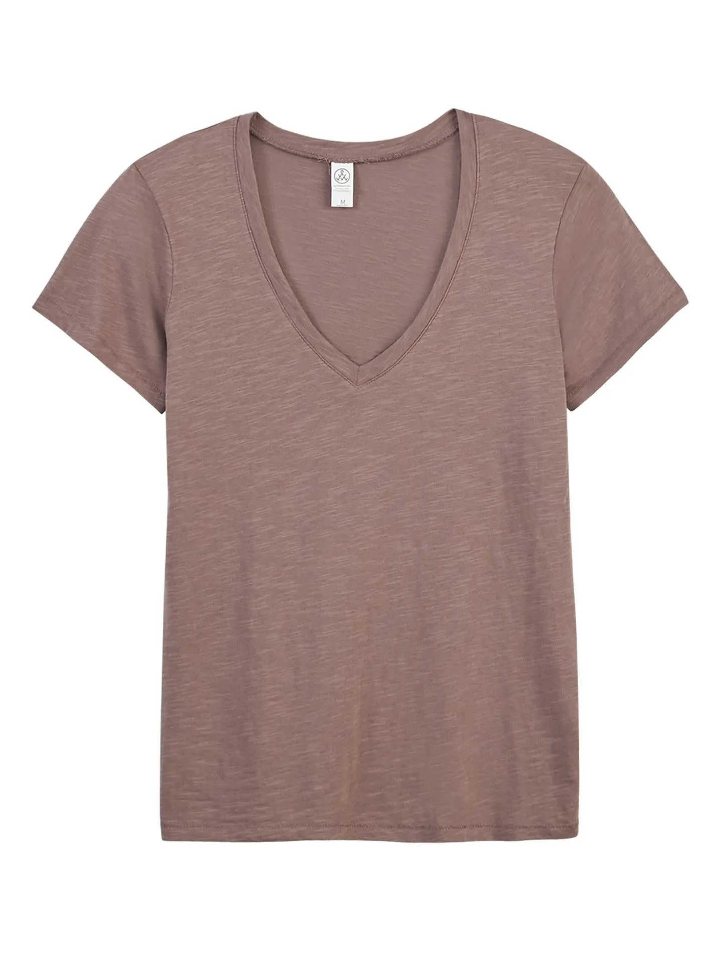 Weathered Slub So Low V-Neck T-Shirt (Vintage Rose)
