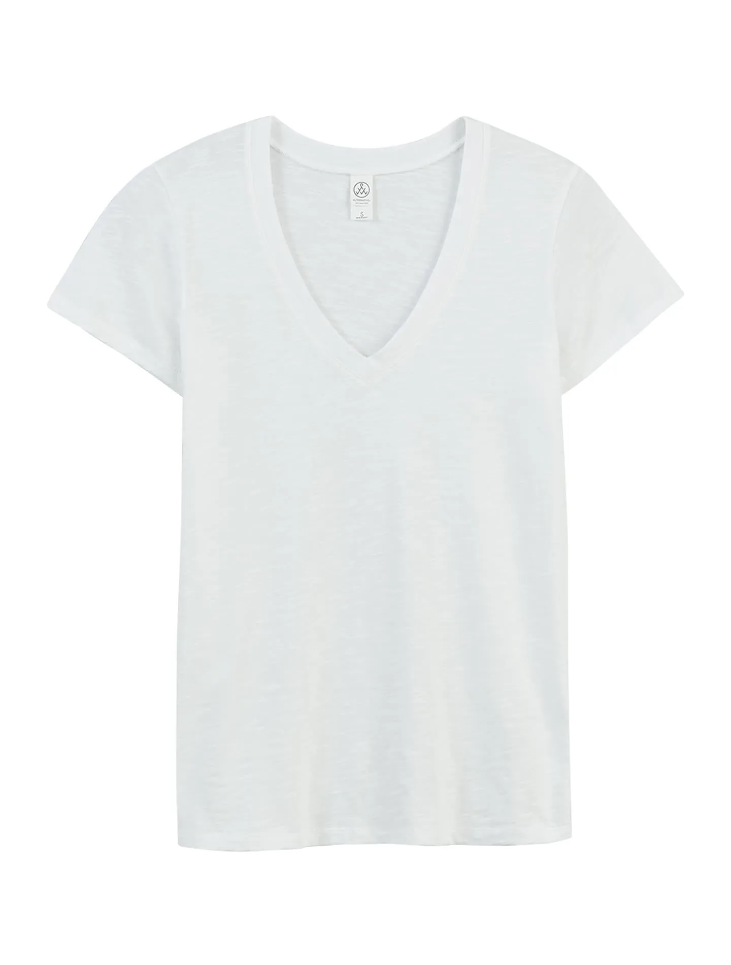Weathered Slub So Low V-Neck T-Shirt (White)