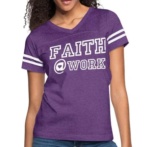 Womens Graphic Vintage Tee, Faith @ Work Sport T-shirt