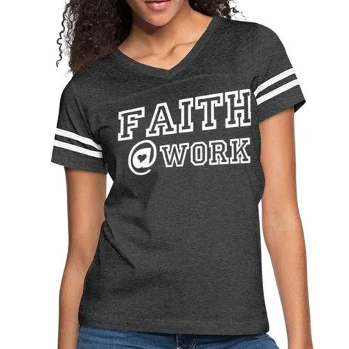 Womens Graphic Vintage Tee, Faith @ Work Sport T-shirt