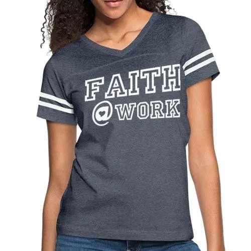 Womens Graphic Vintage Tee, Faith @ Work Sport T-shirt
