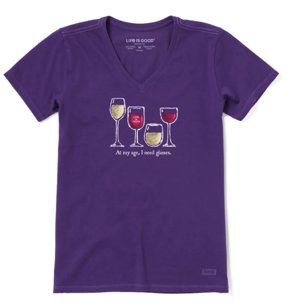 Women's I Need Wine Glasses Short Sleeve Vee