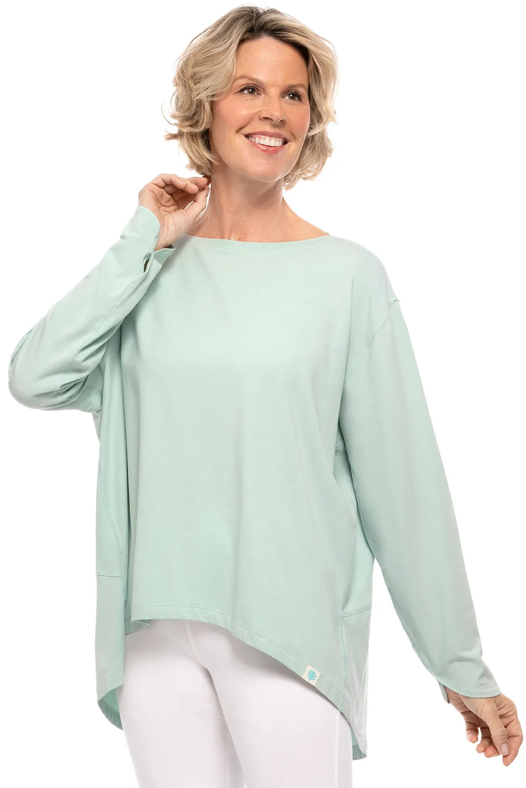 Women's West Palm Drape Tee | Misty Aqua