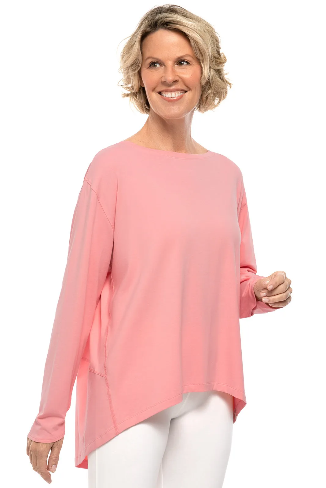 Women's West Palm Drape Tee  |  Peachy Pink