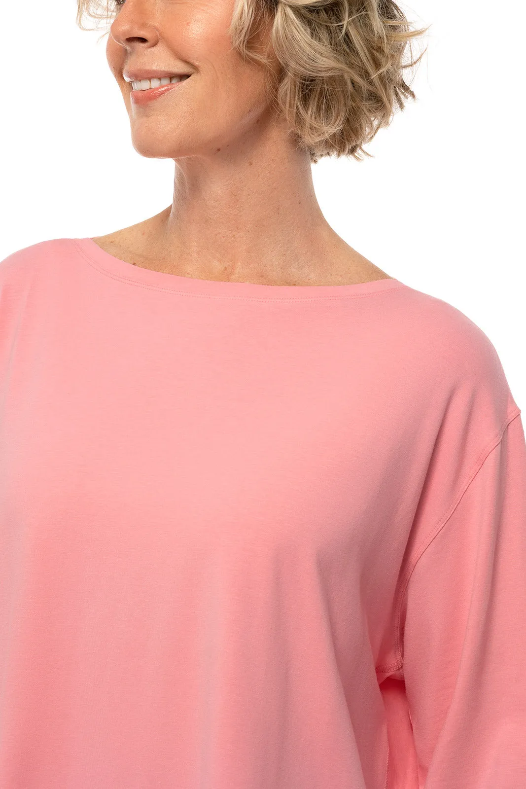 Women's West Palm Drape Tee  |  Peachy Pink