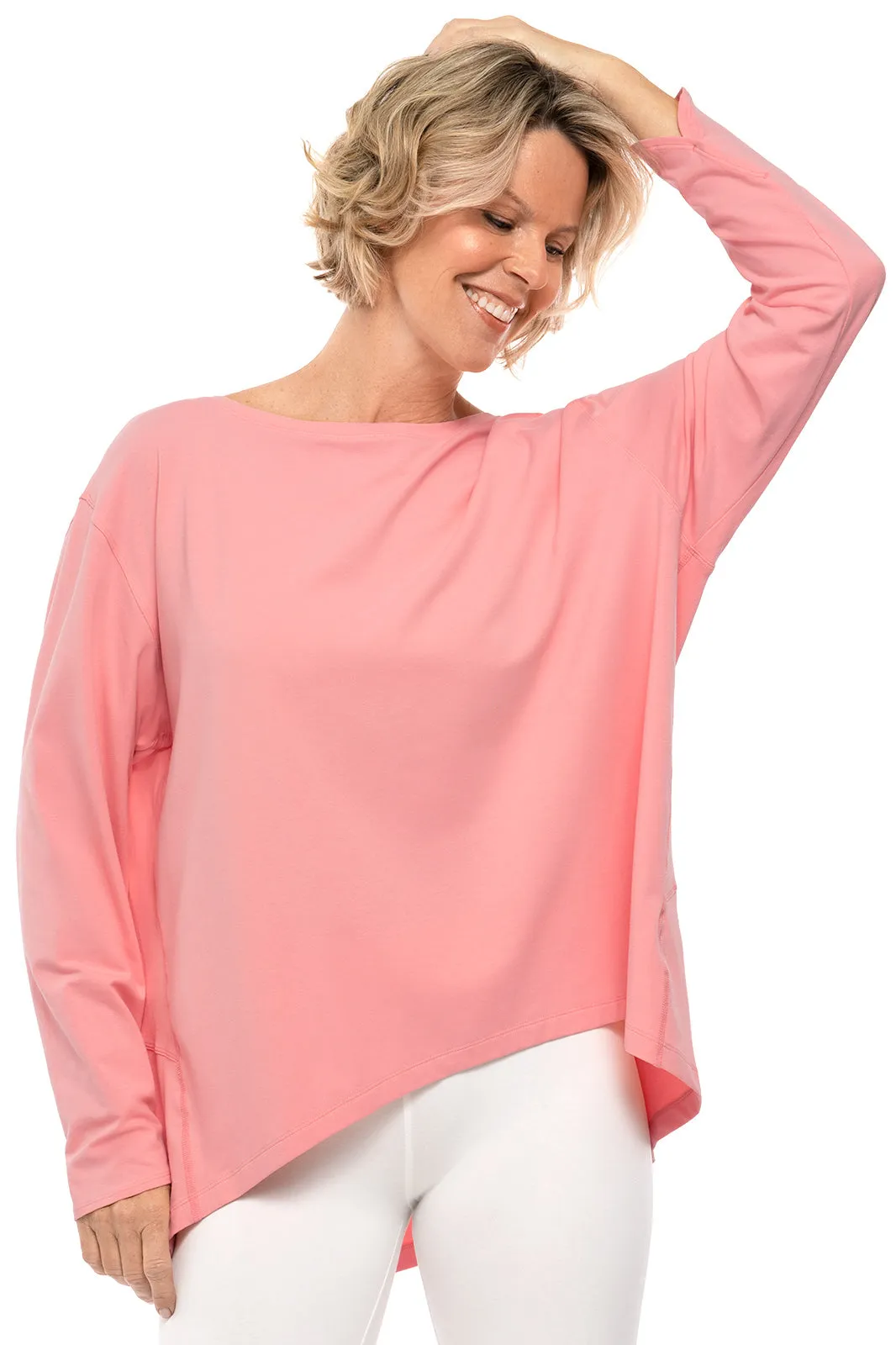 Women's West Palm Drape Tee  |  Peachy Pink