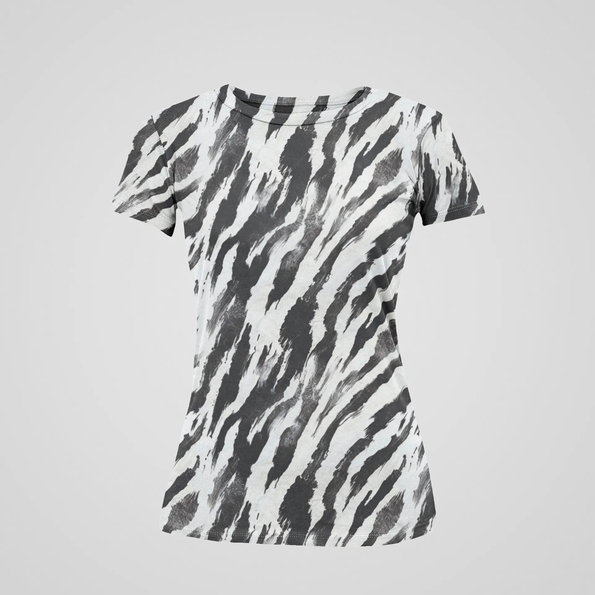 Zebra Print Women's All Over Print T-Shirt